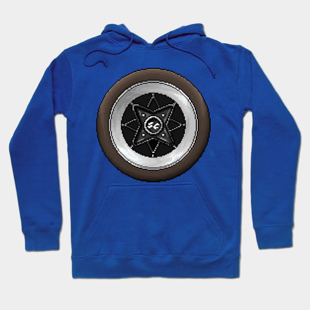 JDM Wheel Pixelart Hoodie by retsbor10@comcast.net